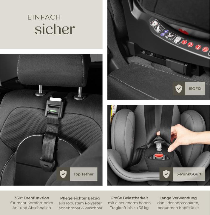 Immagine prodotto tectake Linus i-Size (Reboarder, ECE R129/i-Size Standard)