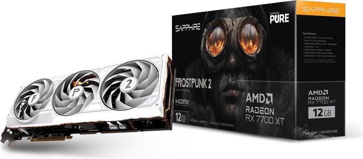 Actual product image Sapphire Radeon RX7700XT PURE Frost Punk 2 Special Edition (12 GB)