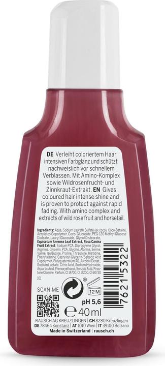 Actual product image Rausch Colour protection sham with wild rose 40ml (40 ml, Liquid shampoo)