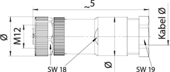 Produktbild Schubiger Binder 99 0686 19 03 Miniatur-Rundsteckverbinder Kupplung, gerade Gesamtpolzahl: