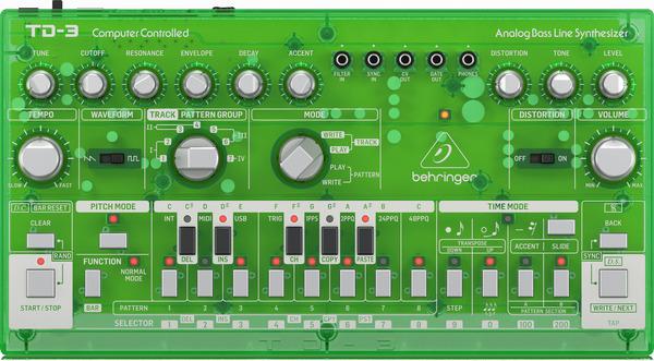 Produktbild Behringer TD-3-LM Syntezator linii basowej zielony przeźroczysty