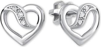 Brilio Romantic white gold earrings Hearts 745 239 001 00909 0700000