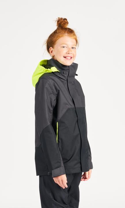 Produktbild Tribord Regenjacke Segeljacke Kinder wasserdicht winddicht - Sailing 300 dunkelgrau