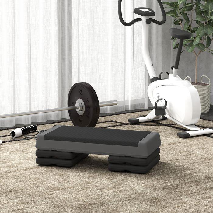 Actual product image Swisshandel24 Fitness-Stepper, 10,5/15,5/20,5cm Höhenverstellbare Steppbrett für Zuhause, Grau