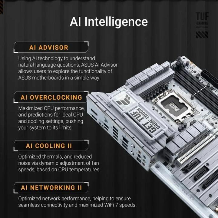 Actual product image ASUS TUF GAMING Z890-PRO WIFI (LGA 1851, Intel Z890, ATX)