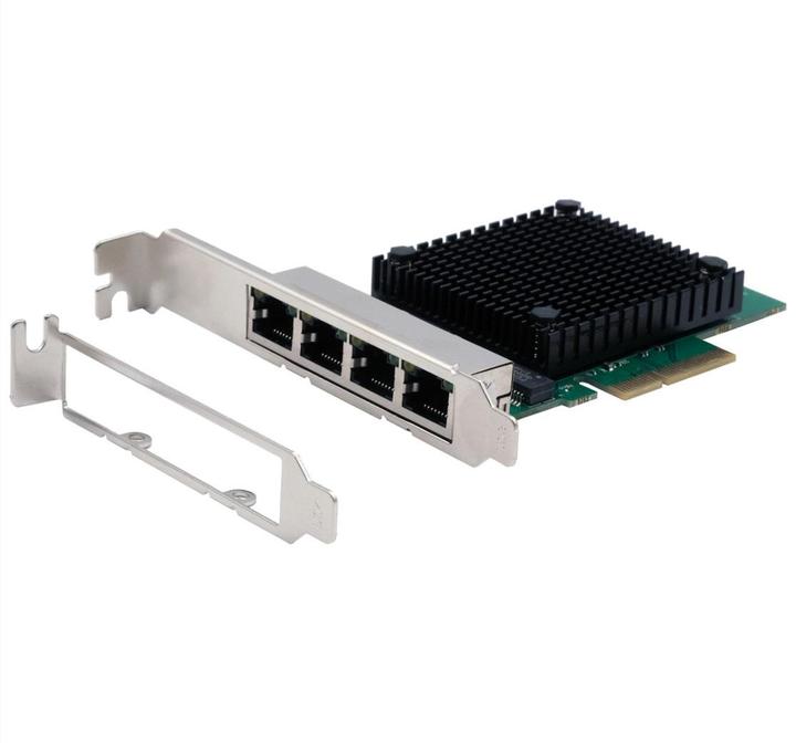 Actual product image Exsys GmbH 4-Port PCIe Network Card 2.5 Gigabit (PCI-E x4)