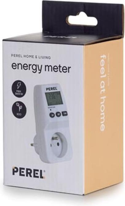 Immagine prodotto Perel CONTATORE DI ENERGIA - 230 V - 16 A - SPINA TIPO E (SISTEMA FRANCESE)