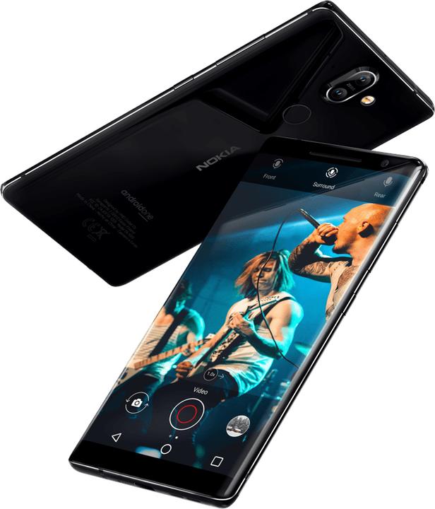 Image du produit Nokia 8 Sirocco (128 Go, Noir, 5.50", SIM simple, 13 Mpx, 4G)