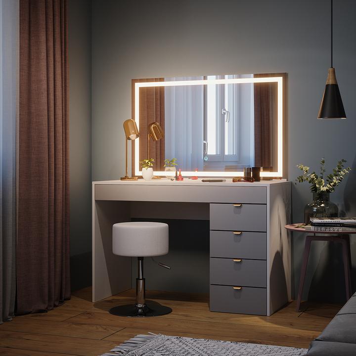 Actual product image Vicco Elise with stool and lighting (115 x 76 x 55 cm)