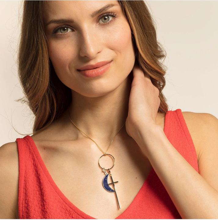 Image du produit Thomas Sabo Charm pendentif lune bleu foncé (Argent)