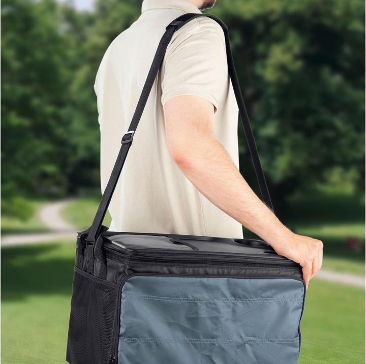 Actual product image Easymaxx Kühltasche faltbar - 30 l – Schwarz / Dunkelgrau (30 l)