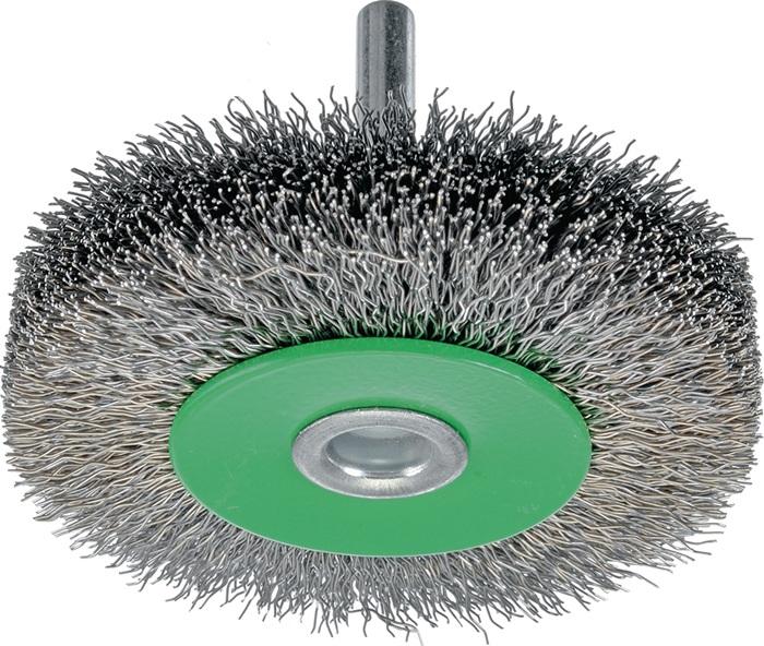 Actual product image Osborn Round brush Ø 60 mm 6 mm wire thickness 0.3 mm stainless steel wire 15000 min-¹