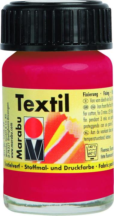 Actual product image Marabu Textile paint 15 ml in a glass carmine red (Crimson, 15 ml)