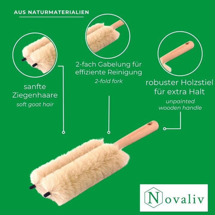 Actual product image Novaliv 3X Jalousienbürste Jalousien Rolladenbürste Rollo Reinigungsbürste 29x8x5cm IDEAL auch als H (1 pcs.)