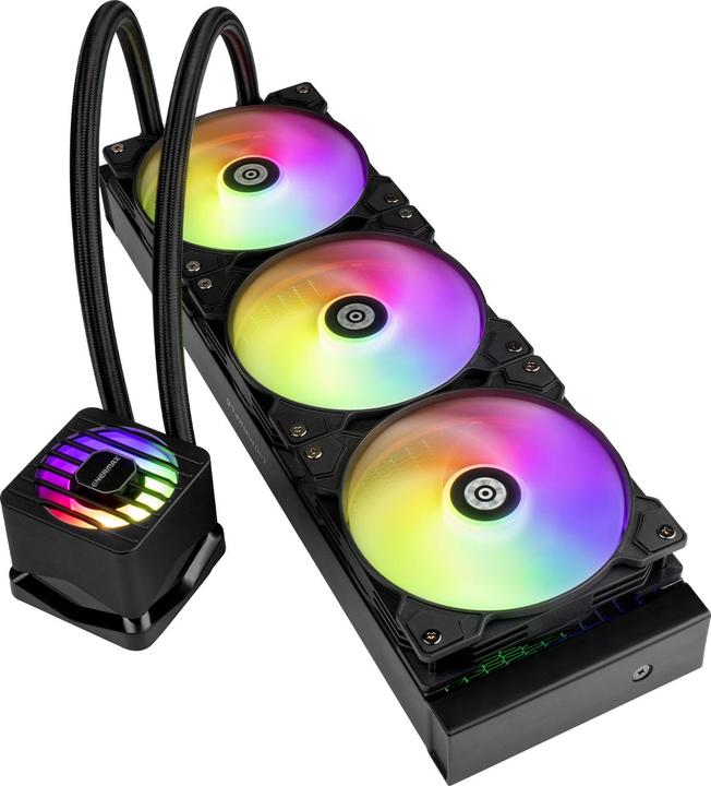 Actual product image Enermax LIQMAXFLO 360mm CPU AIO liquid cooler - Xtreme double chamber pump - VRM water block ARGB
