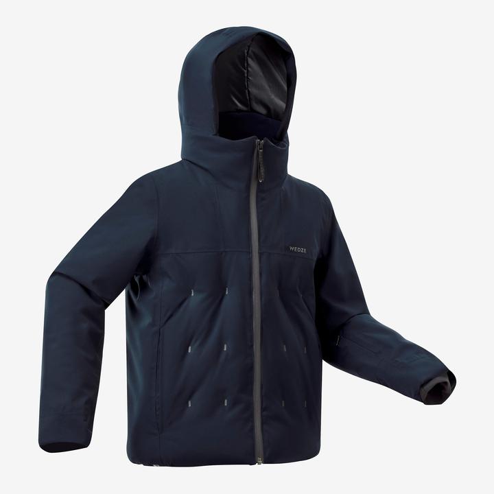 Wedze Skijacke Kinder wattiert warm und wasserdicht - 500 blau