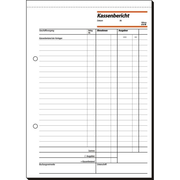Produktbild Sigel Kassenbericht/Bestandsrechnung Formularbuch (50 x)