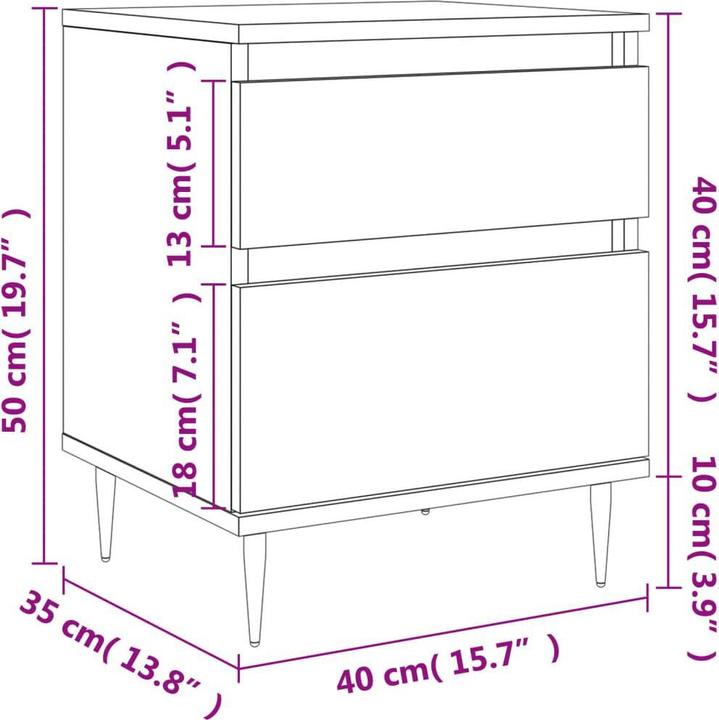 Produktbild VidaXL Liese (40 x 35 x 50 cm)