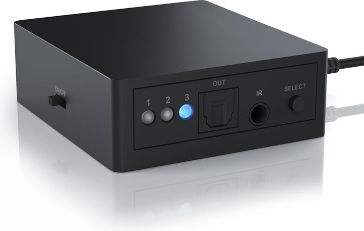 Immagine prodotto CSL Commutatore SPDIF 3x1, commutatore audio con telecomando, da 3x Toslin a 1x Toslink