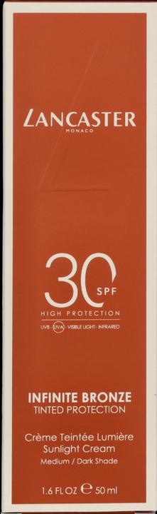 Actual product image Lancaster Infinite Bronze (Suntan cream, SPF 30, 50 ml, 80 g)