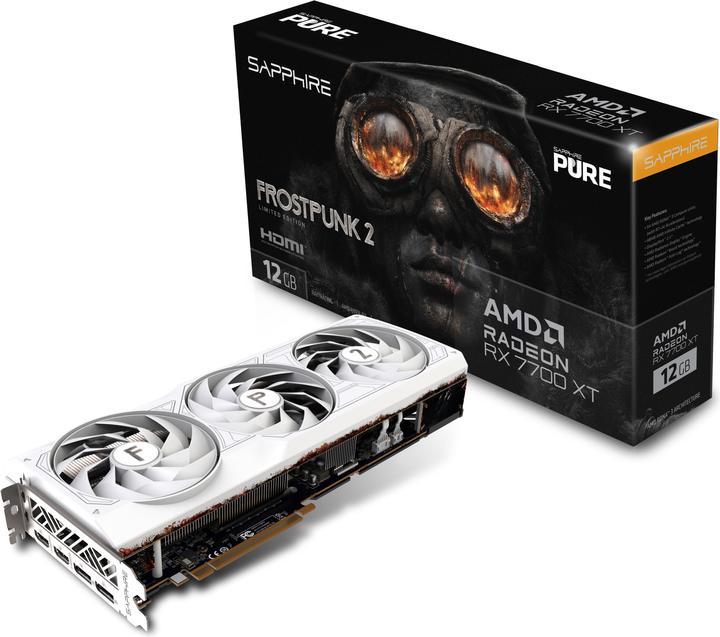 Actual product image Sapphire Radeon RX7700XT PURE Frost Punk 2 Special Edition (12 GB)