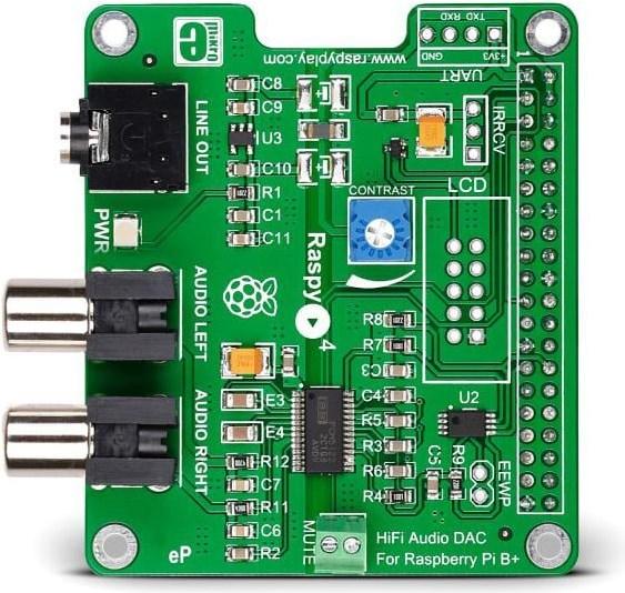 Actual product image Raspberry Pi Microelektronika RaspyPlay4 (Shield)