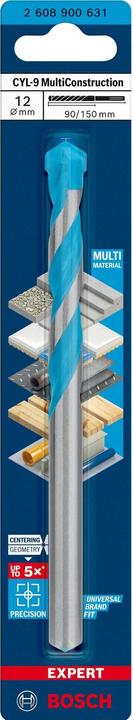 Produktbild Bosch Professional Zubehör EXPERT CYL-9 MultiConstruction Bohrer, 12 x 90 x 150 mm (12 mm)