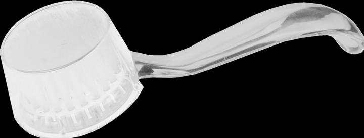 Gesichtsmassagebürste, Glashell, Nylon-Borsten, Länge: 14,5 cm