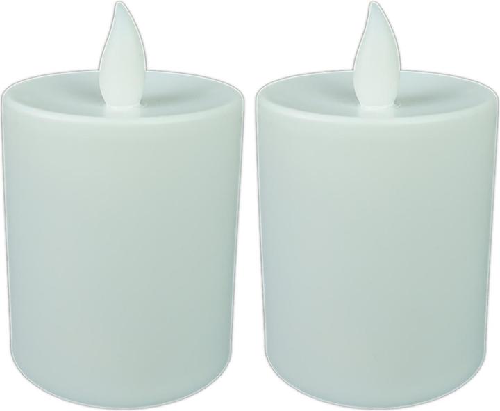 Produktbild Novaliv LED Kerze Outdoor 2x weiss Grablichter LED mit Batterie Dauerkerze | LED Kerzen flackernde Flamme (2 x)