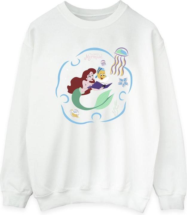 Disney The Little Mermaid Reading A Book Sweatshirt (S)