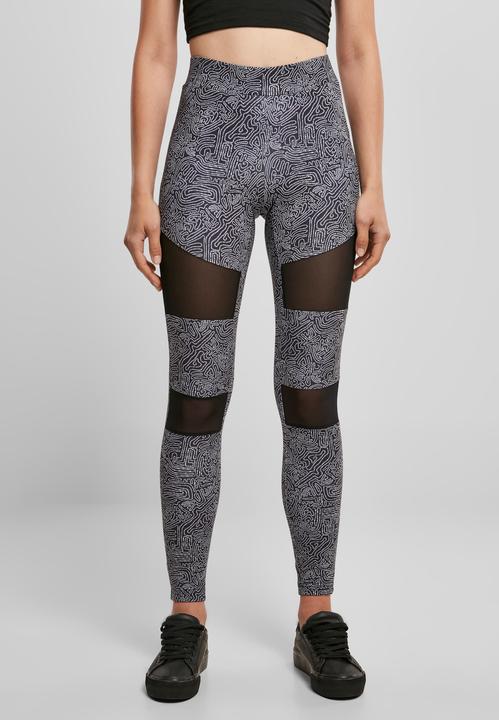 Actual product image Urban Classics Ladies Tech Mesh AOP Leggings (3XL)