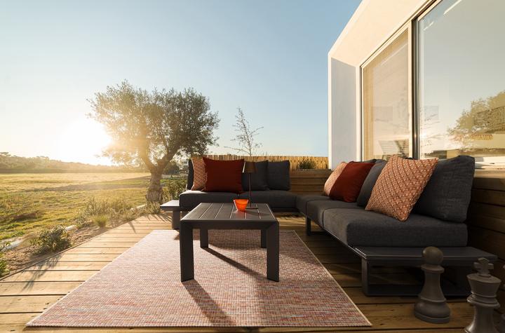 Actual product image Bizzotto Garden corner seating Konnor with cushions anthracite