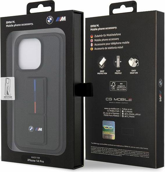 Produktbild BMW Etui BMHCP14L22GSLK iPhone 14 Pro 6.1" czarny/black hardcase Grip Hot Stamp (Apple iPhone 14 Pro)