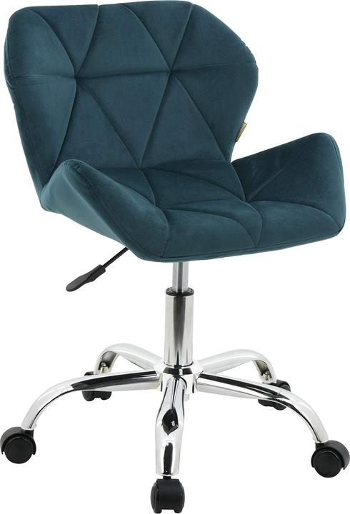 Hnnhome Chaise de bureau Eris, bleu-vert