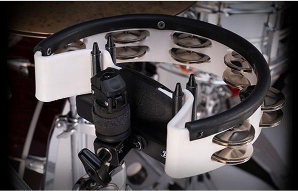 Actual product image Pearl PTM-10SHX Tambourine with holder with drumsticks (Timbrel)