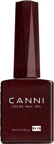 Canni Gellack 9119 UV/LED (Weinrot Glitzer, UV-Gel Lack)