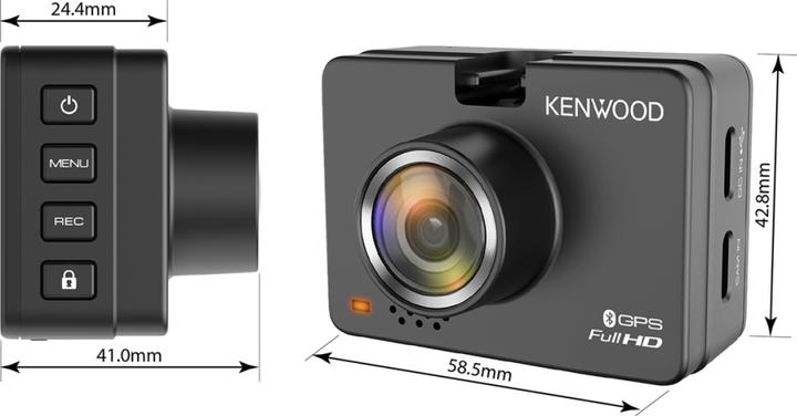 Produktbild Kenwood DRV-A310W (GPS-Empfänger, WLAN, Eingebautes Display, Beschleunigungssensor, Eingebautes Mikrofon, Full HD)
