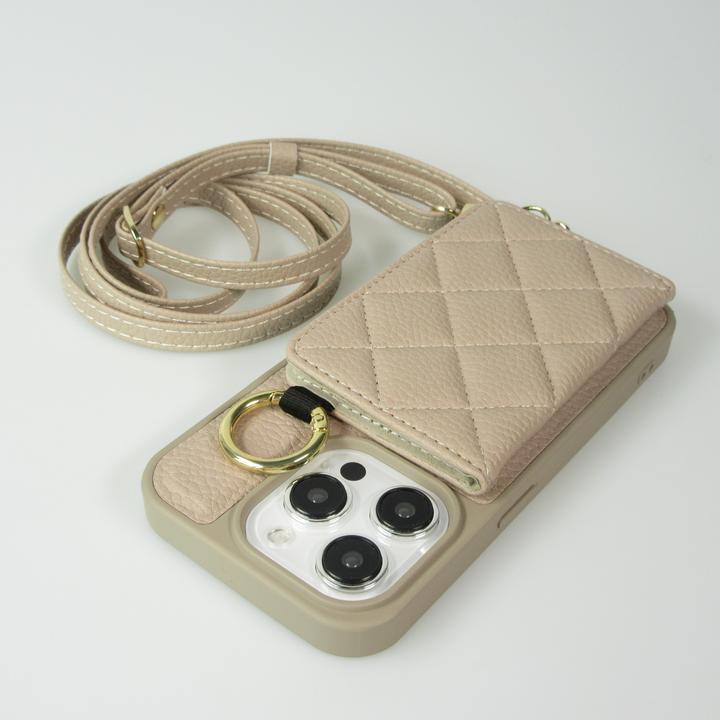 Image du produit PhoneLook Coque Cuir matelassé avec miroir et compartiment carte inclus grande lanière amovible (Apple iPhone 15 Pro Max)