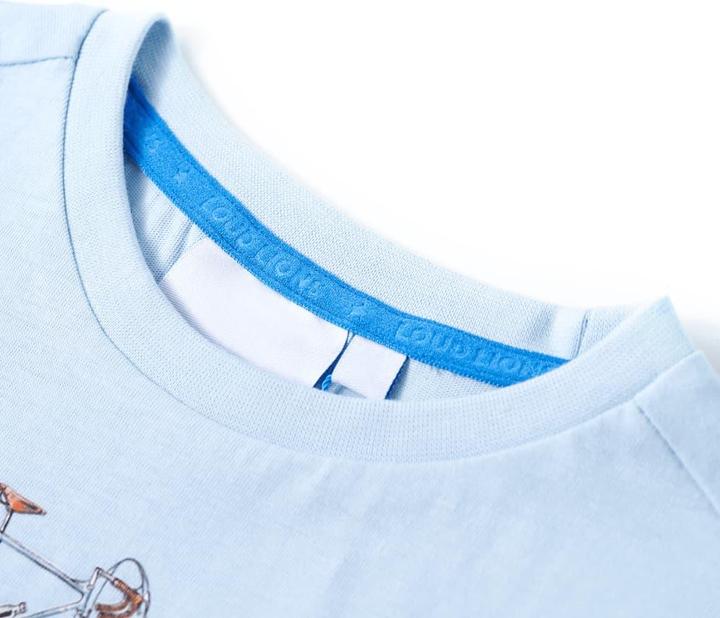 Immagine prodotto VidaXL Maglietta da bambino azzurro 140,Materiale: 100 % cotone,Colore (140)