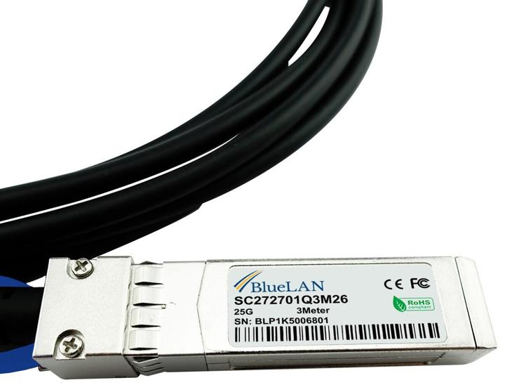 Actual product image CBO Alcatel-Lucent SFP-25G-C3M compatible BlueLAN DAC SFP28 SC272701Q3M26