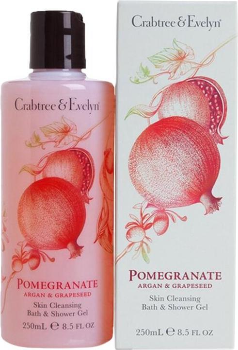 John Richmond Crabtree & Evelyn Granatapfel Argan Traubenkern Reinigungsduschgel für alle Hauttypen, 250 ml (250 ml)