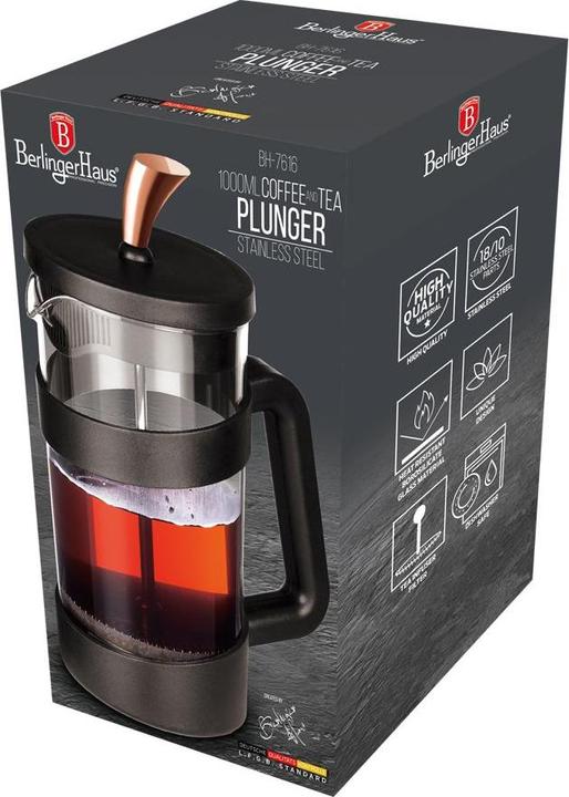 Produktbild BerlingerHaus Tee- und Kaffeekanne 1000ml Black Rose Collection (1 l)