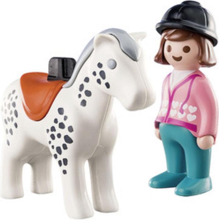 Produktbild Playmobil Reiterin mit Pferd (70404, Playmobil 1.2.3)