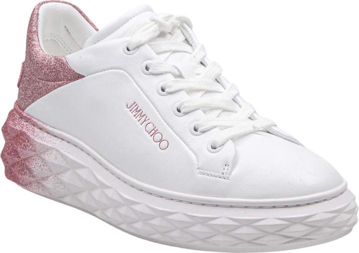 Actual product image Jimmy Choo white leather sneakers with glitter degrade (40)