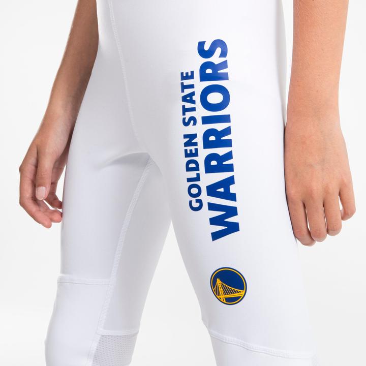 Produktbild Tarmak Kinder Basketball Funktionshose 3/4-Tights NBA Golden State Warriors - 500 weiss