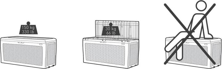 Actual product image Keter Storage box Samoa, colour anthracite, 270l