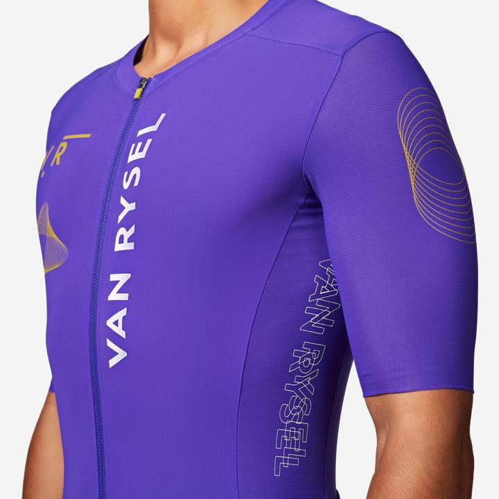 Actual product image Van rysel Rennrad Radtrikot kurzarm Sommer Unisex Racer 2 lila (L)