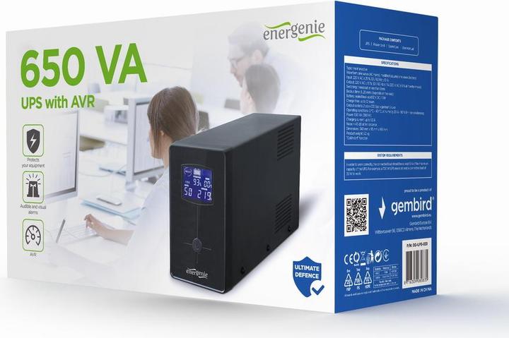 Produktbild Gembird EG-UPS-031 650 VA (650 VA, 390 W, Line-Interaktiv USV)