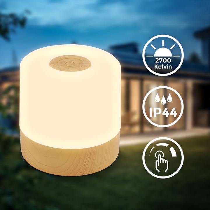 Image du produit B.K.Licht Lampe de table LED rechargeable (150 lm)