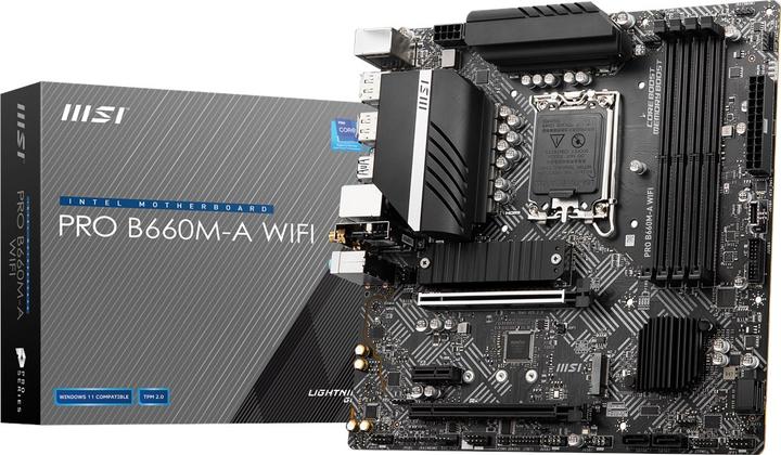 Actual product image MSI PRO B660M-A (LGA 1700, Intel B660, mATX)